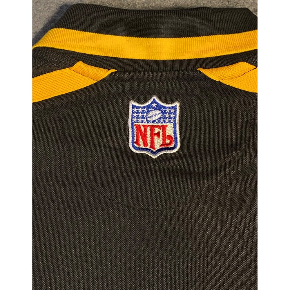 VINTAGE nike 90'S PITTSBURGH STEELERS Black Yellow Short Sleeve M Polo EMBROIDER - Picture 5 of 11